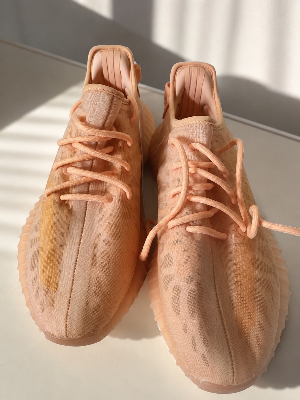 Yeezy Peach Nude Sneakers Men’s Size 9.5 | Trendy Casual Streetwear Shoes